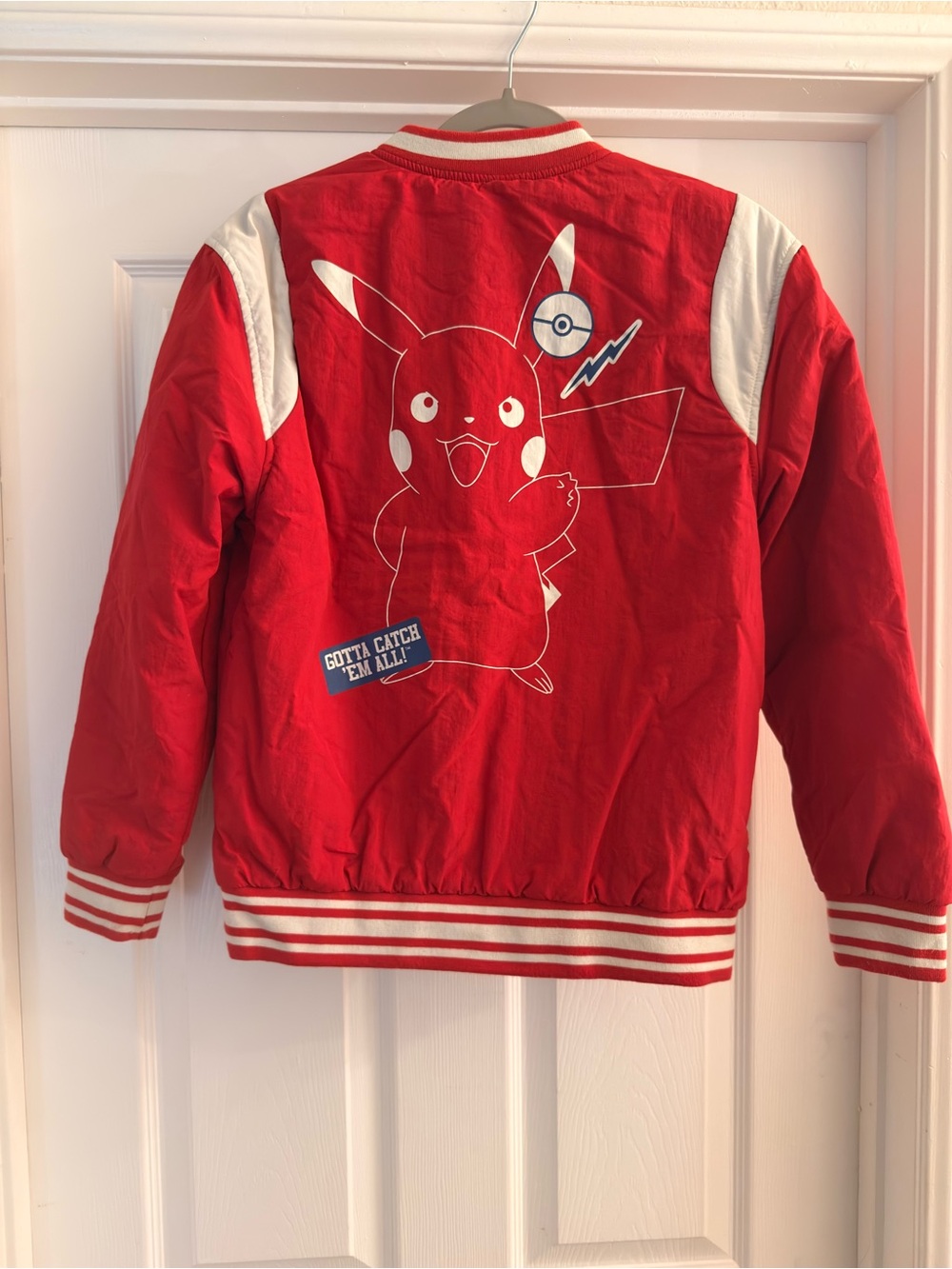 Pokemon Red and White Pikachu Bomber Jacket